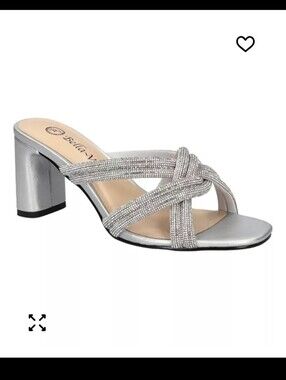 Bella Vita Carmen Heeled Sandal Silver Metallic